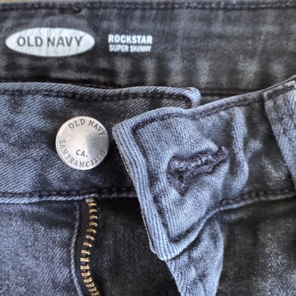 Rockstar Skinny Distressed Black Jeans - Picture 6 of 7